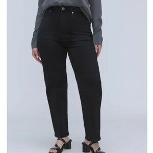 NEW! EVERLANE THE CURVY WAY-HIGH JEANS STRAIGHT LEG ORGANIC COTTON DENIM sz 33R